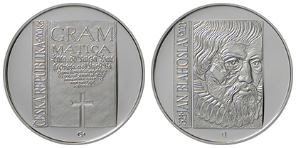 Commemorative silver coin to mark the 500th anniversary of the birth of Jan Blahoslav