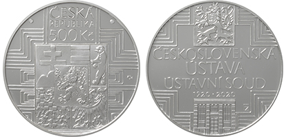 Commemorative silver coin to mark the 100th anniversary of the adoption of the Czechoslovak Constitution and the founding of the Constitutional Court of the Czechoslovak Republic