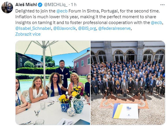 A. Michl – Delighted to join the ECB Forum in Sintra, Portugal, for the second time.
